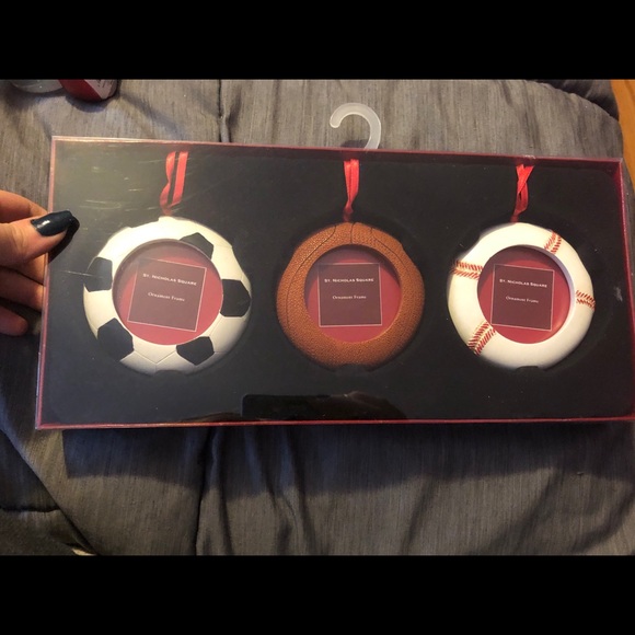 Football soccer baseball 3 piece ornament set - Picture 2 of 5